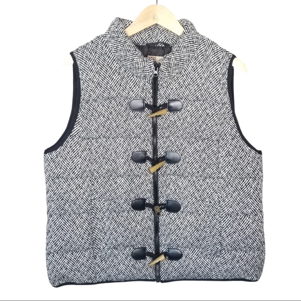 Ruff Hewn Black and White Wool Blend Vest